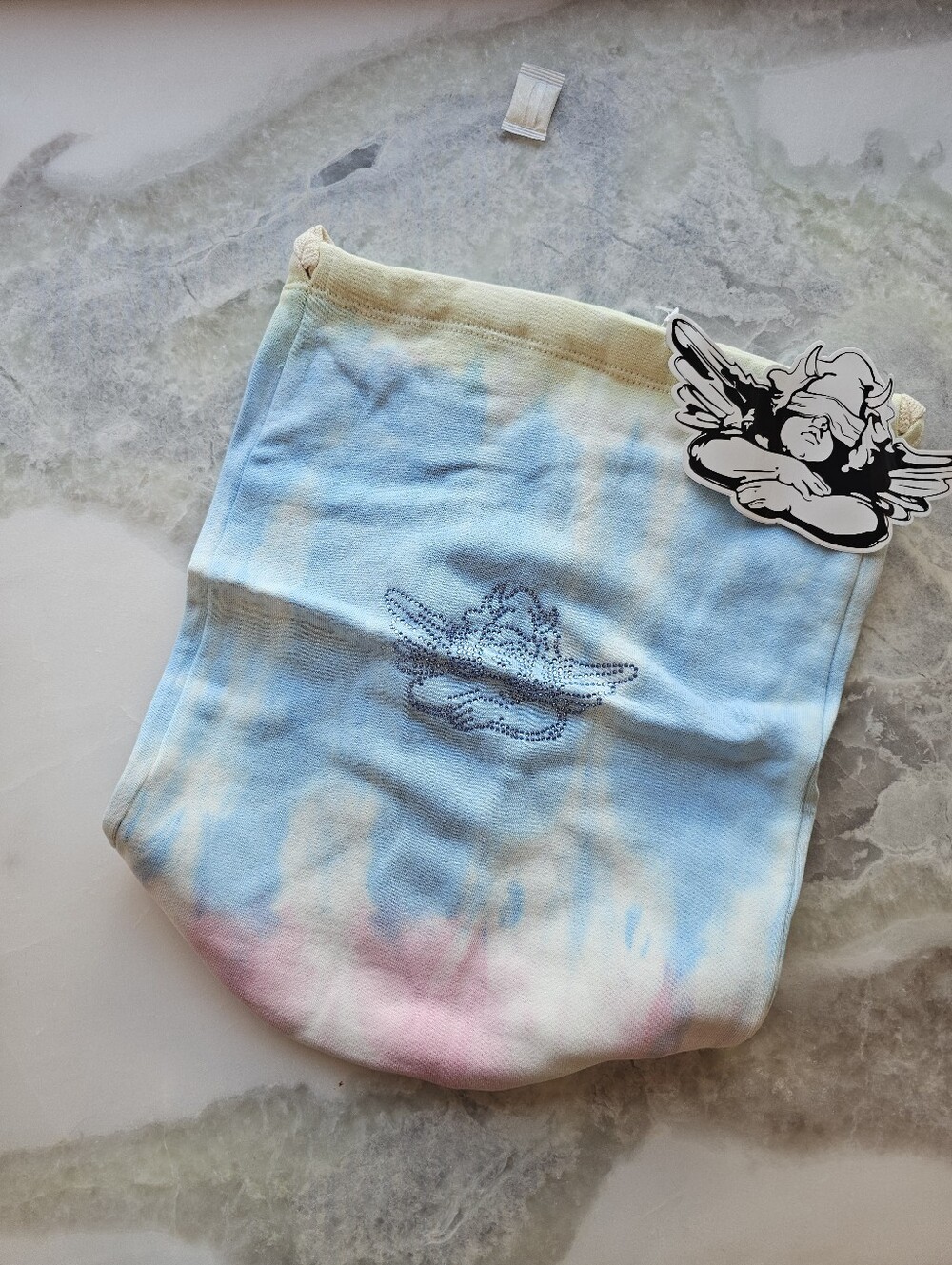 NWT Boys Lie Rhinestone Cotton Candy Drawstring Bag